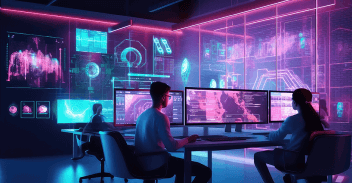 Modern office conducting Proactive Threat Hunting online