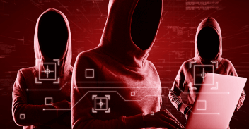 Three anonymous people in red representing Red Teaming exercise
