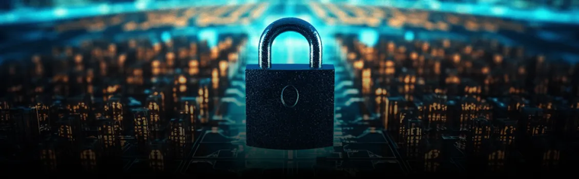 Padlock representing security of information